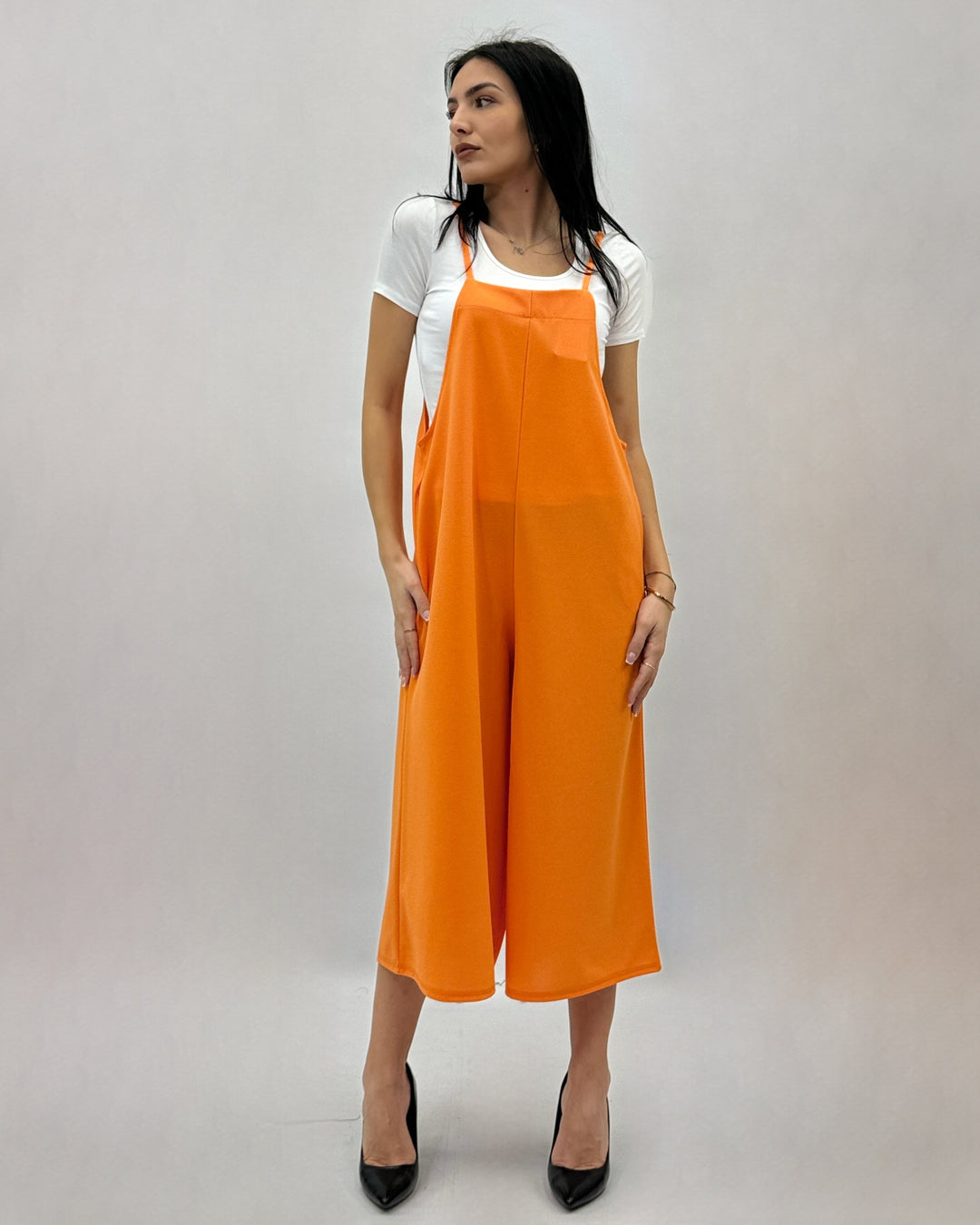 Yvette™  |  Sleeveless Wide Leg Dungarees