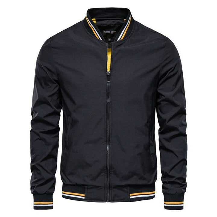 Sebastian | Casual Men's Bomber Jacket with Contrast Rib Details