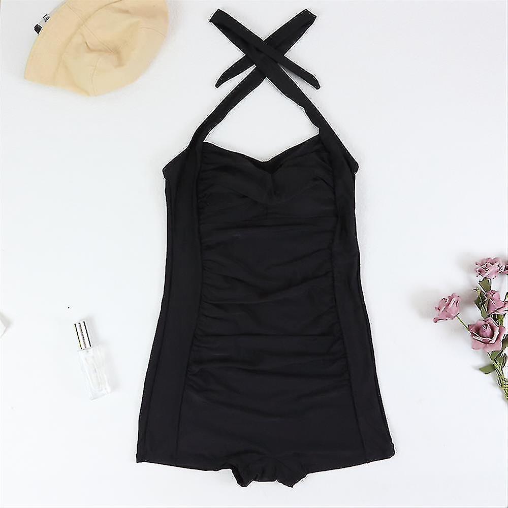 Halter Sculpting Swimsuit – Elegant Slimming Silhouette