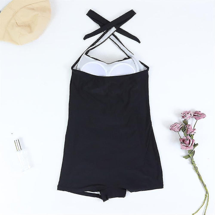 Halter Sculpting Swimsuit – Elegant Slimming Silhouette
