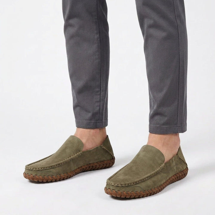 Hand-Stitched Slip-On Shoes For Men