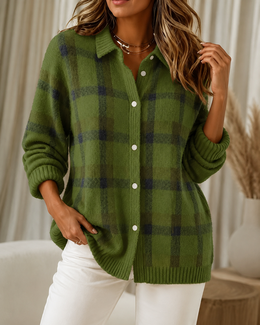 Tesa™ | Checked Knit Vest