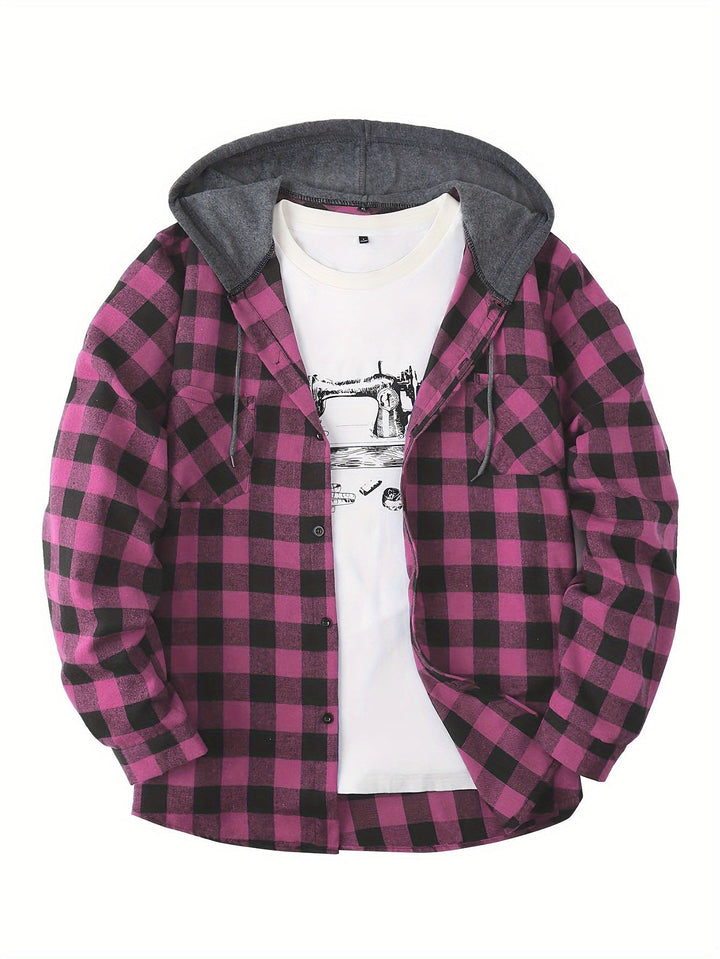 LAURENT MONACO | CHECKERED HOODIE FOR MEN
