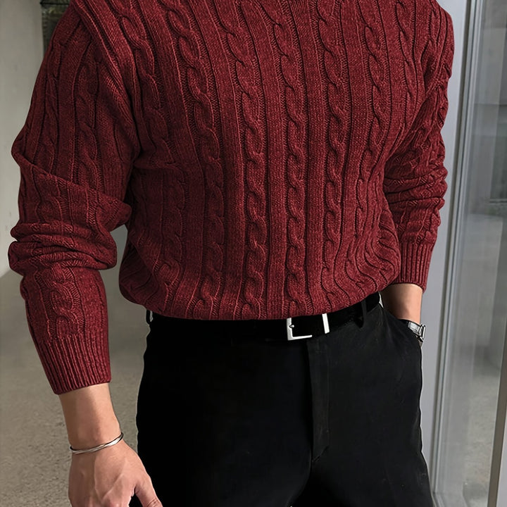 Maxim | Classic and Comfortable Men's Cable Knit Sweater