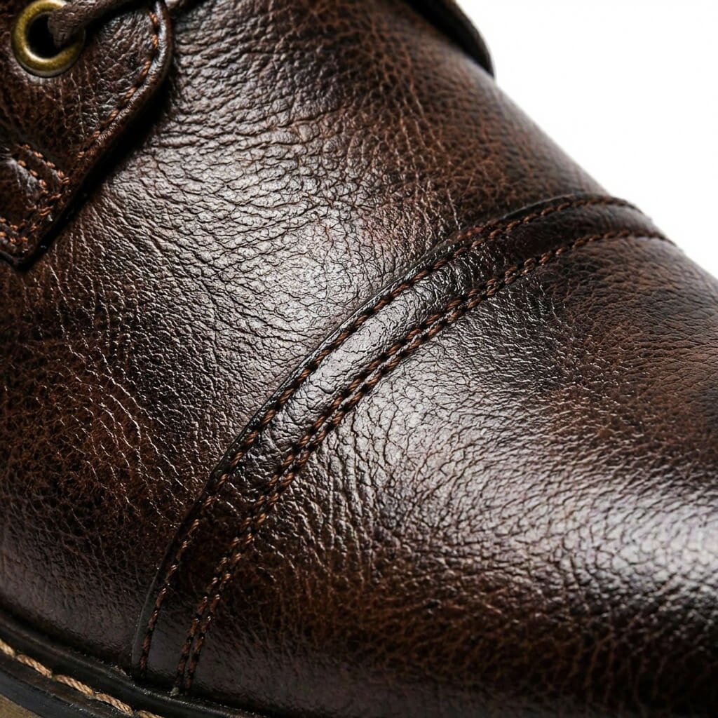 Adrian Striking Two-Tone Leather Boots with Elegant Craftsmanship, view 9 - Elena Harper