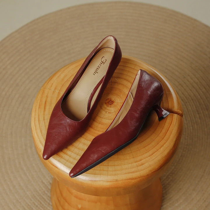 Pauline | Women's Pointed Low Heel Pumps
