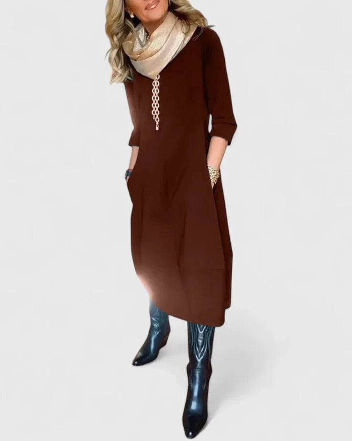 Elegant Danyshka™ midi dress by Emma & Rose Cape Town, featuring a stylish silhouette and sophisticated fabric.