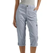 Harper Casual Cargo Pants with Mid-Rise Waist and Pleats, view 5 - Elena Harper