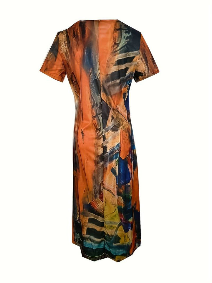 Abiyah - Casual Bohemian Short Sleeve Dress