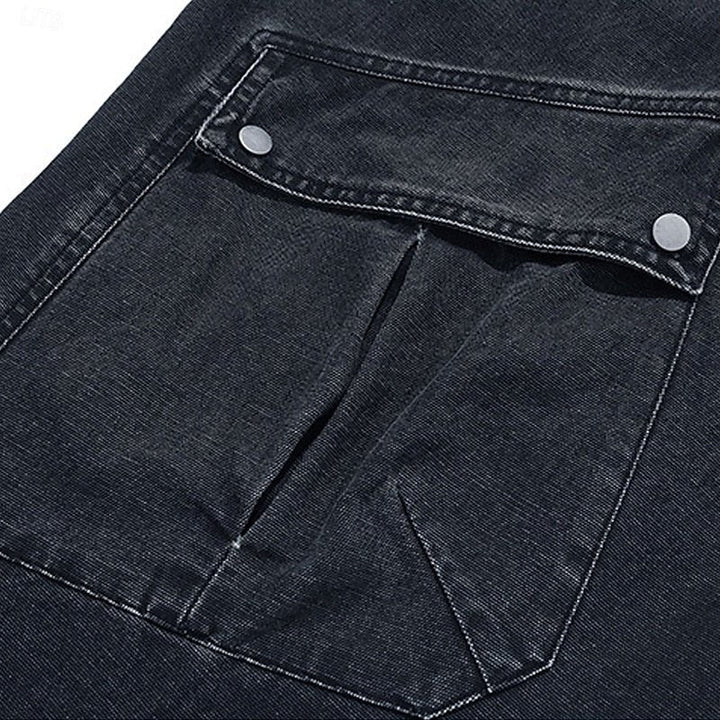 Maximilian | Wide Straight-Leg Cargo Pants with Adjustable Drawstring Waist