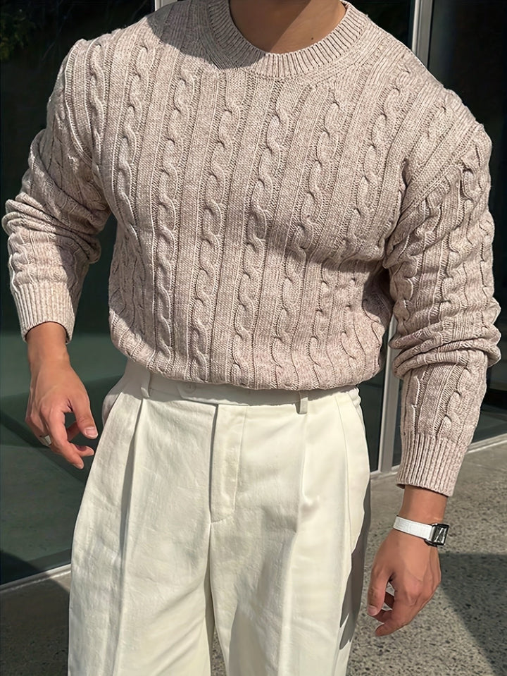 Maxim | Classic and Comfortable Men's Cable Knit Sweater