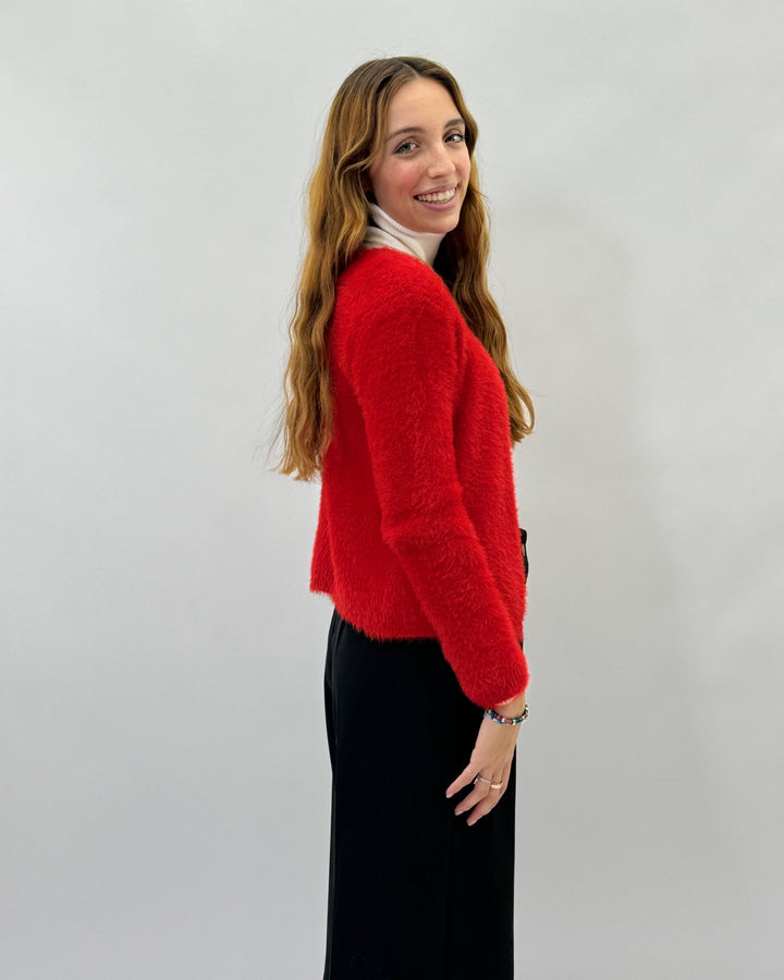 Emma & Rose pin-closure knit pullover — women's knitwear