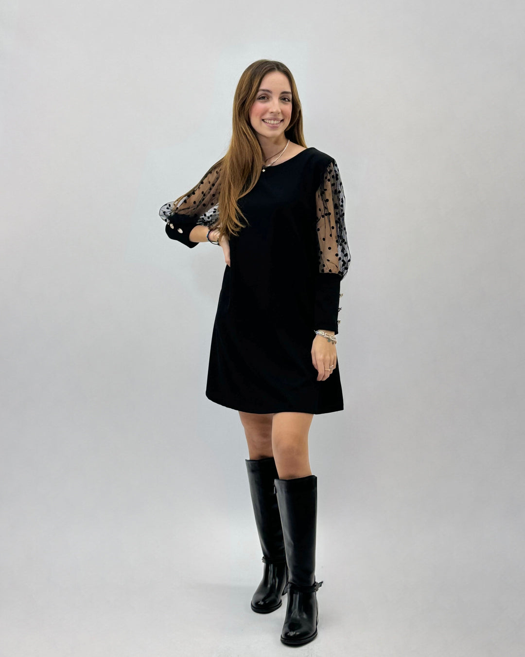Karina™  |  Dress Polka Dot Sleeves