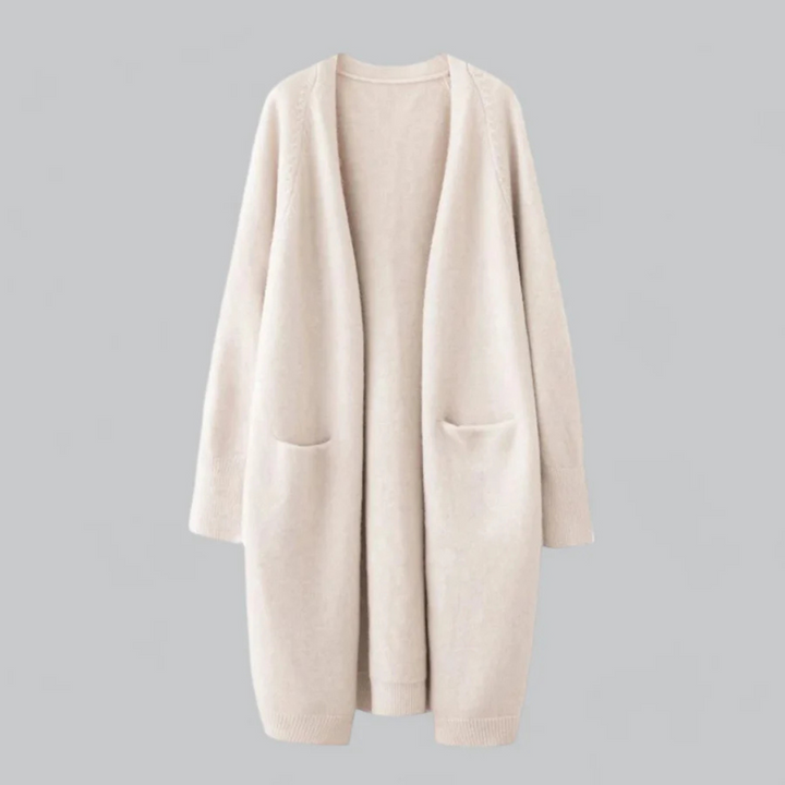 Long Women's Cardigan with Pockets