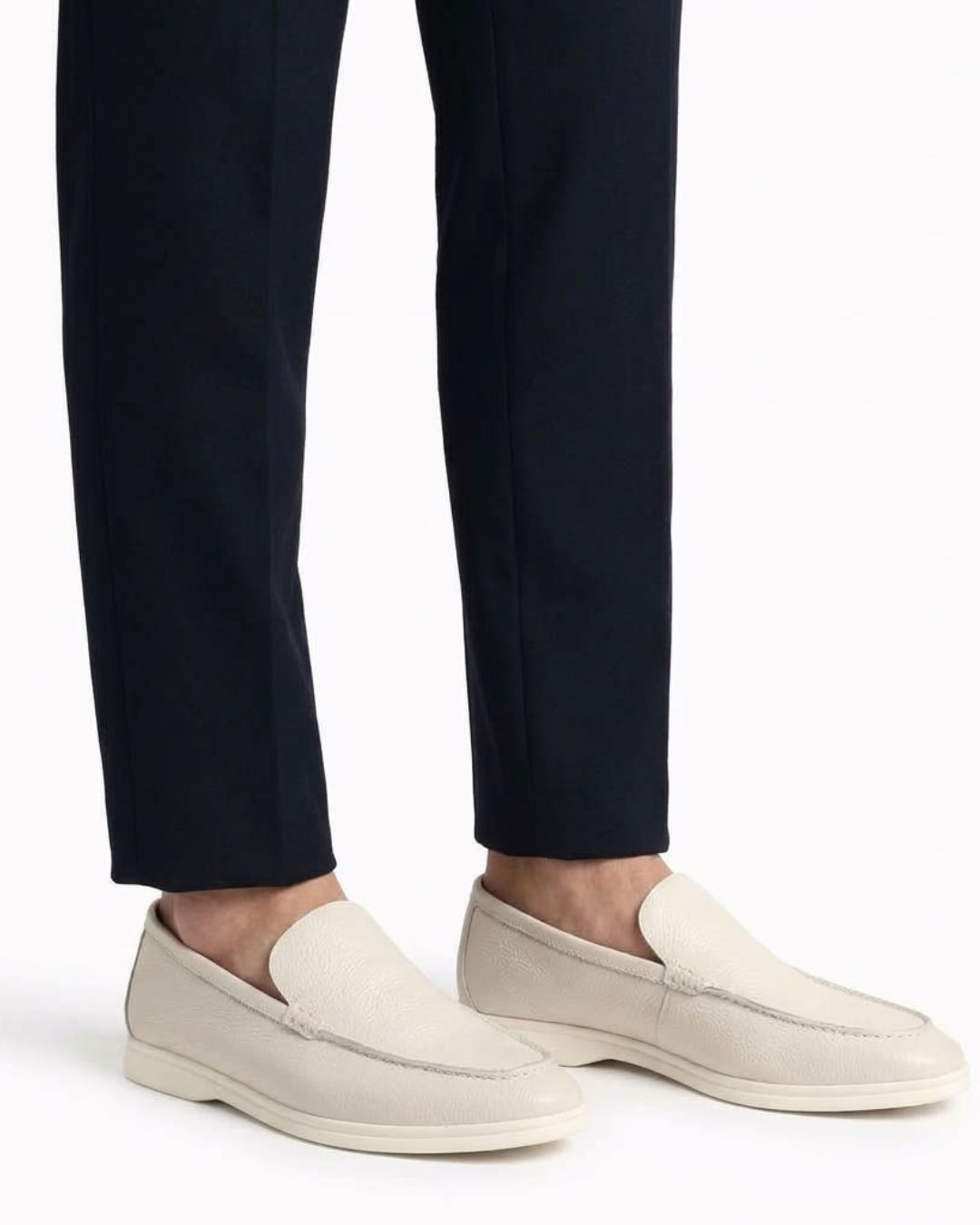Slip-On Loafers with Stitching for Men