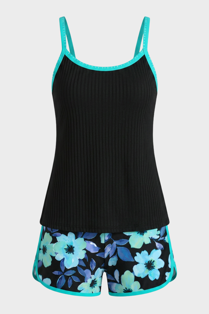 Women's Tankini Set | Floral Shorts