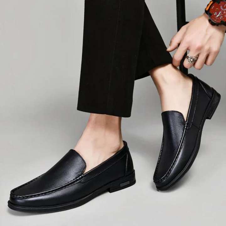 Men's Slip-On Loafers with Contrast Stitching