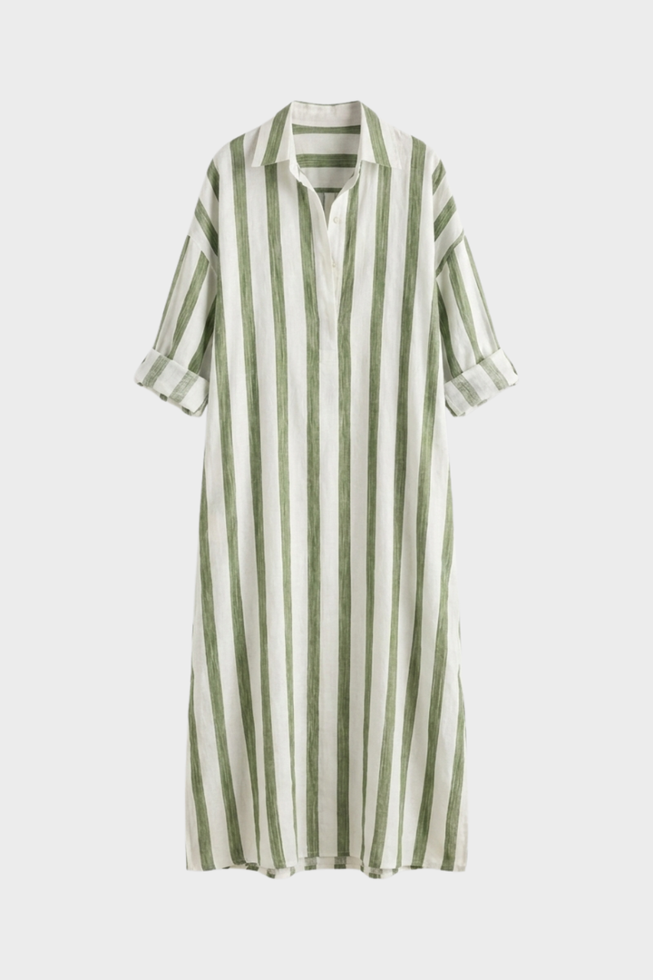 Women's Striped Shirt Dress | Maxi