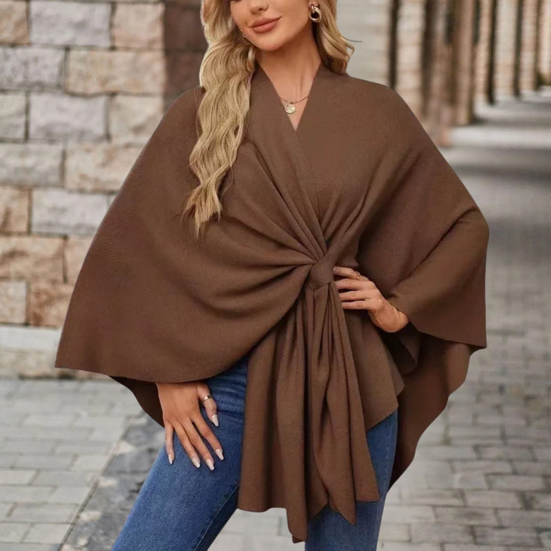 Veronika | Women's Cape-Style Top with Front Knot