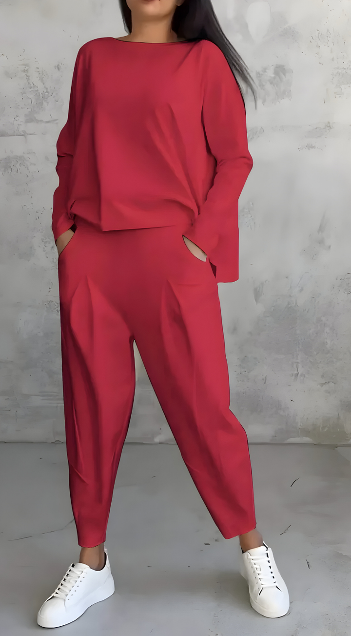 Arlen Elegant Minimalist Two-Piece Set, view 7 - Elena Harper
