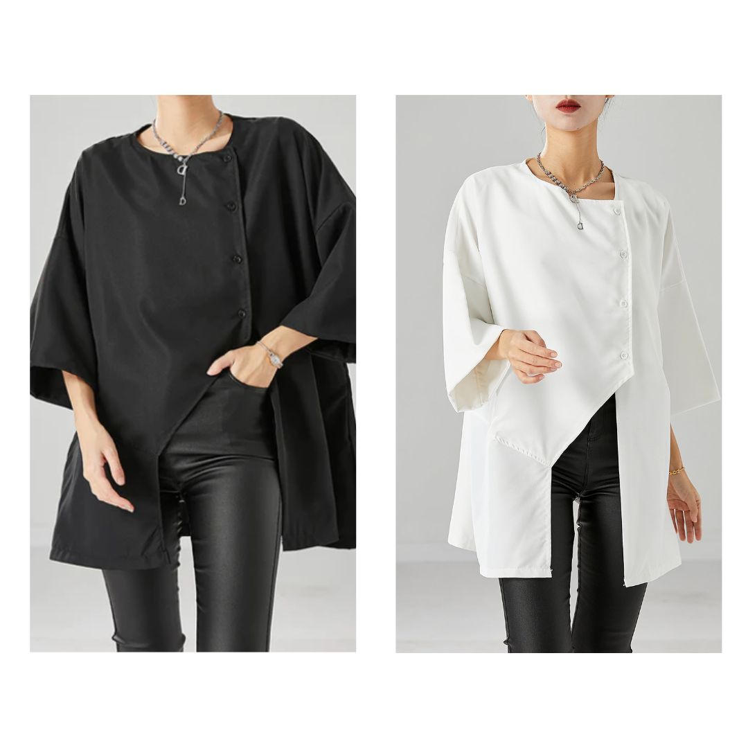 Barbara - Elegant Asymmetrical Blouse