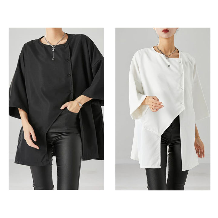 Barbara - Elegant Asymmetrical Blouse