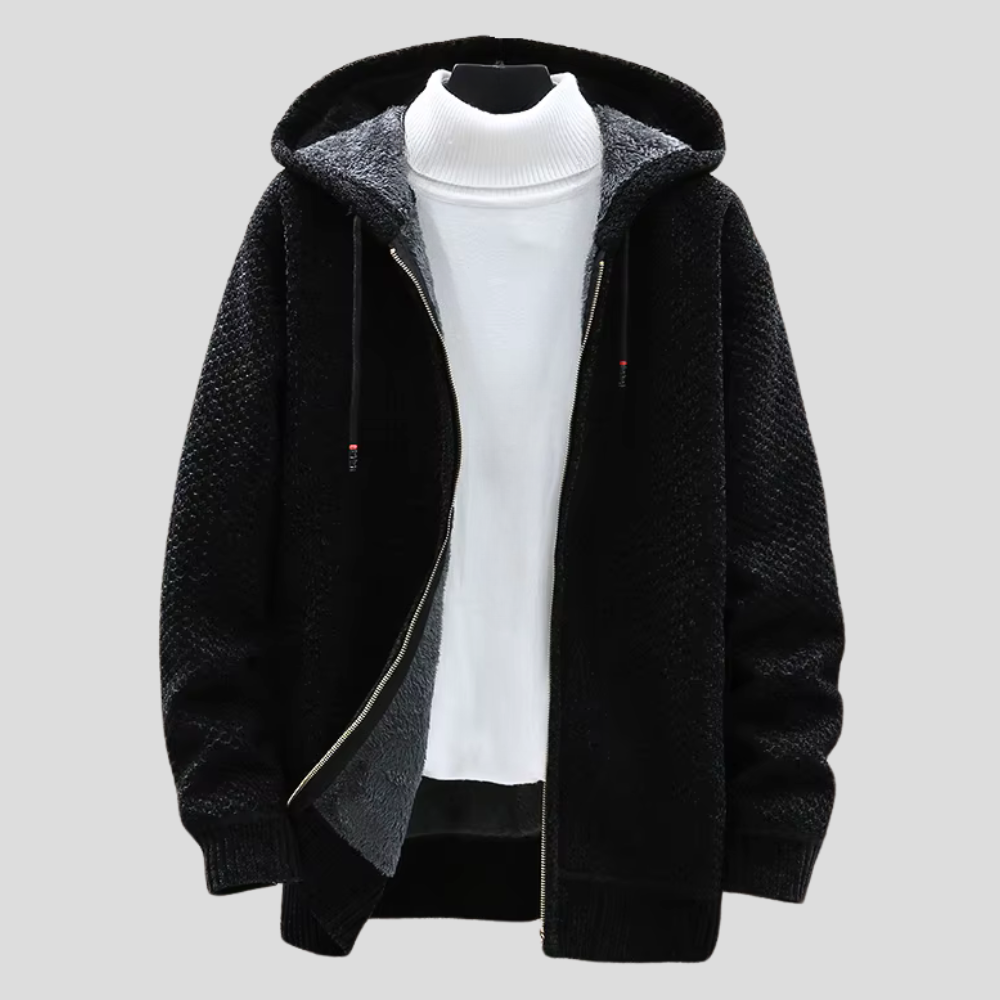 Beckett – Textured Knit Fleece Hoodie