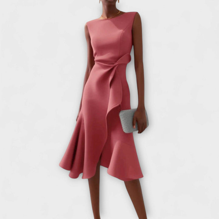 Darlene™ sophisticated midi dress by Emma & Rose Cape Town, featuring elegant fabric and a stylish silhouette.