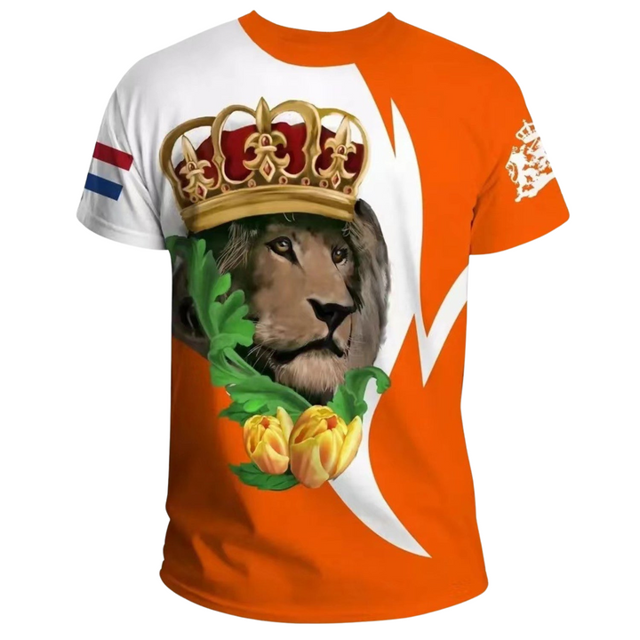 Men's 3D Netherlands Flag T-Shirt Limited 2024 Edition, view 3 - Elena Harper