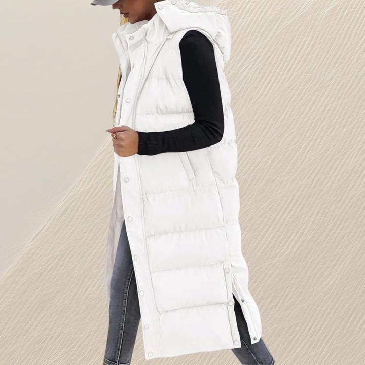 Sandrine - Chic Sleeveless Down Jacket with Hood