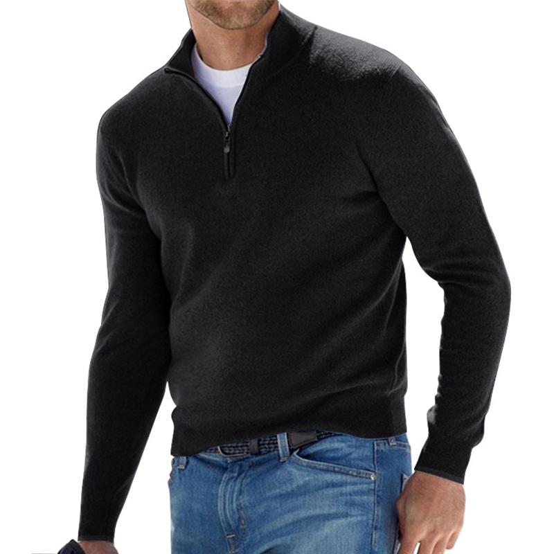 Marky Premium Zipper Sweater, view 3 - Elena Harper