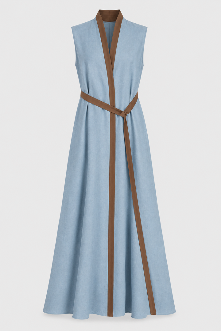 Women's Maxi Dress Contrast | Sleeveless