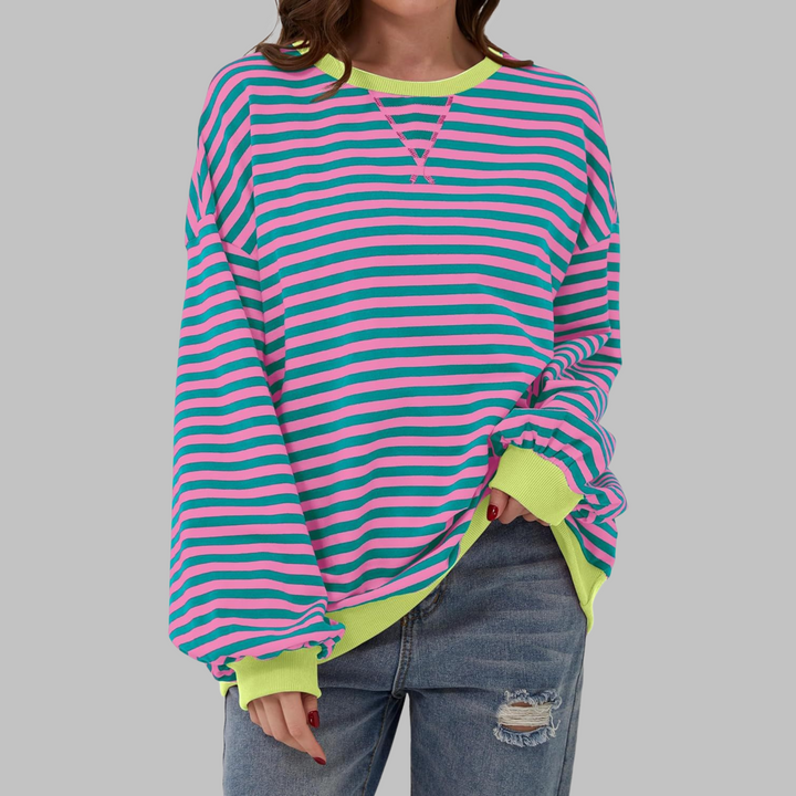 Priya - Chic Striped Pullover with Round Neck