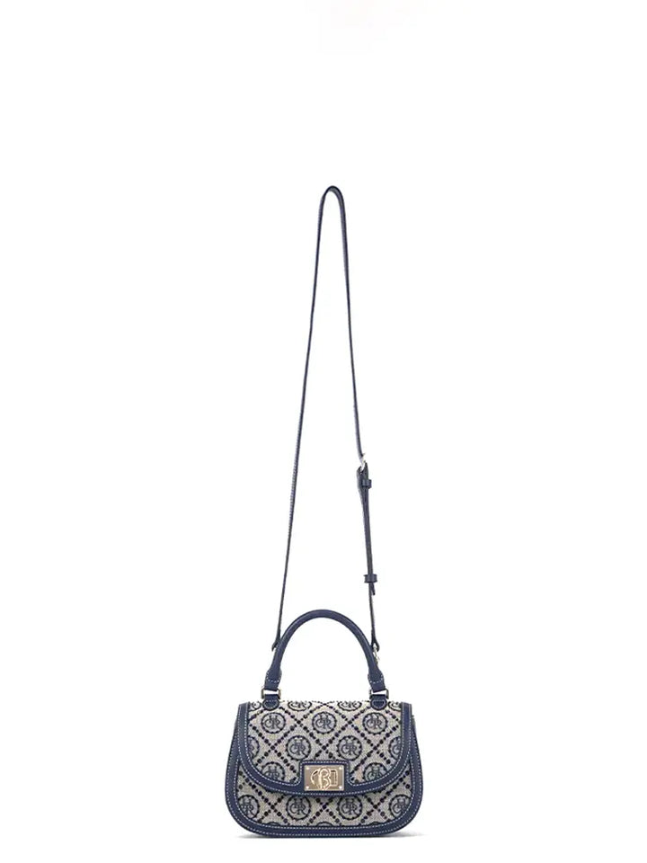 Spring Jacquard Star Top Handle Bag