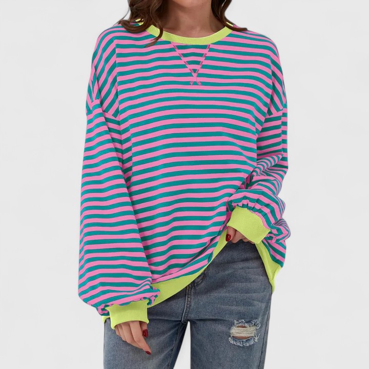 JULIA - RELAXED STRIPE SWEATSHIRT