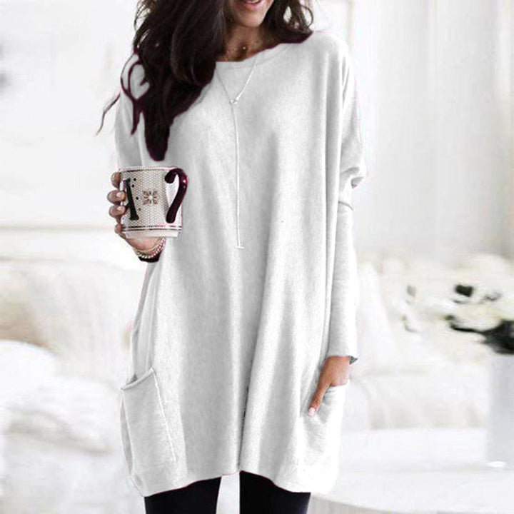Women's Knitted Sweater with Pockets – Casual, Autumn/Winter