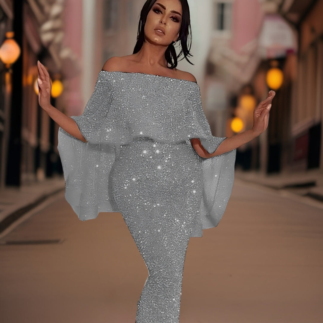 Women's Elegant Off-Shoulder Ruffle Dress