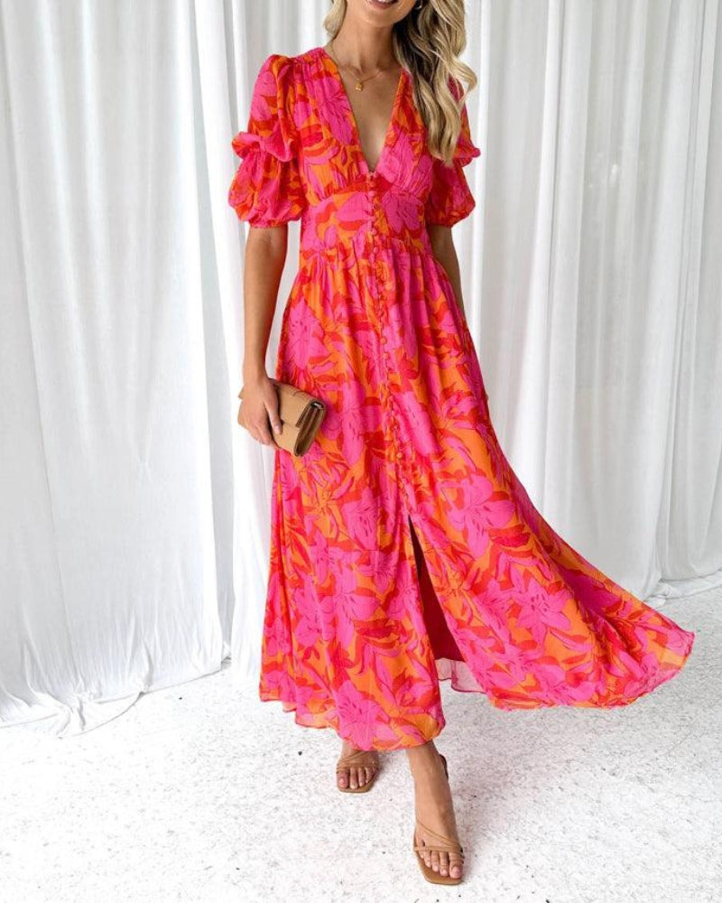 VIVIENNE | Paloma - Maxi Dress with Puff Sleeves