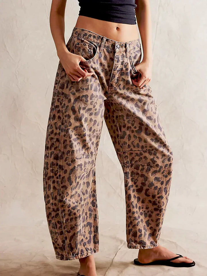 Gabriela | Women's Printed Wide-Leg Jeans