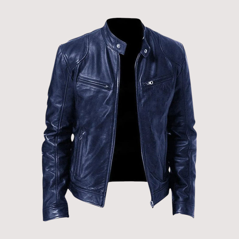 Elegant Leather Jacket for Men – Genuine Leather, Timeless Style, All-Season Comfort