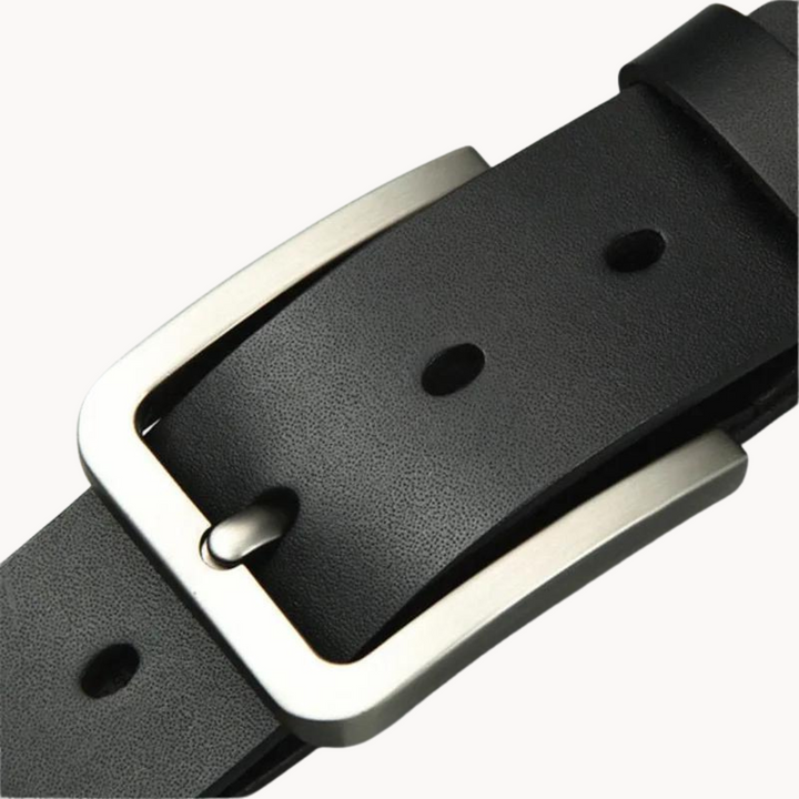 Granite Leather Belt, view 2 - Elena Harper
