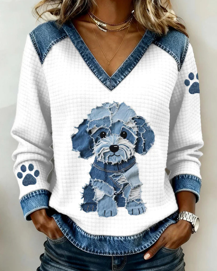 Dax™ | Comfortable Sweater with Animal Patchwork Print