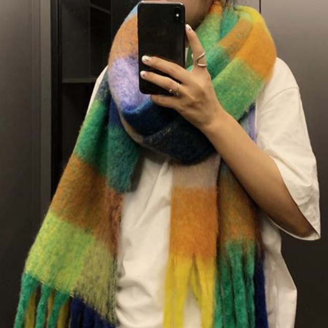 Warm Plaid Scarf