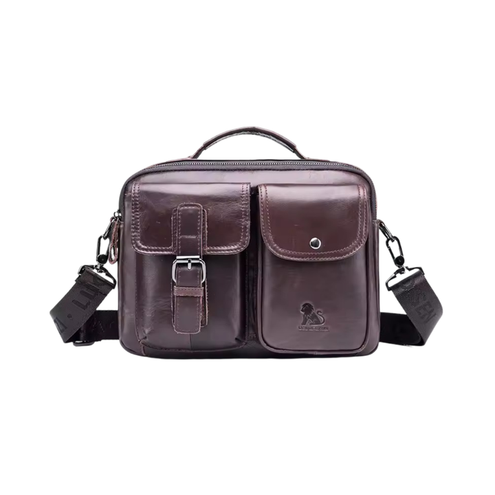 Lesley Classic Two Pocket Shoulder Bag, view 3 - Elena Harper