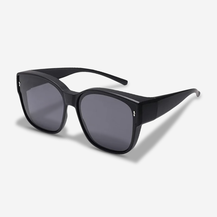 ClipShades Elegant Overlay Sunglasses for Glasses Wearers, view 6 - Elena Harper
