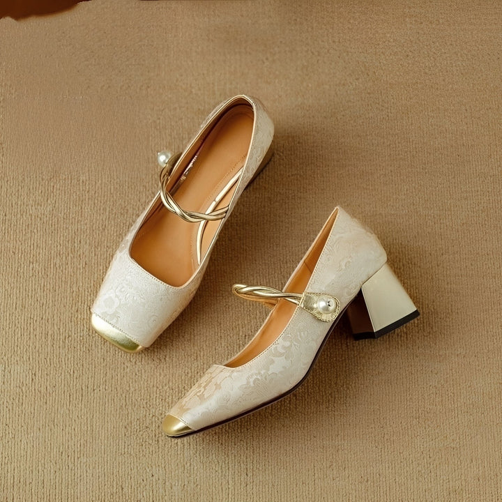 Rhonda Elegant Block Heel Shoes for Women, view 4 - Elena Harper