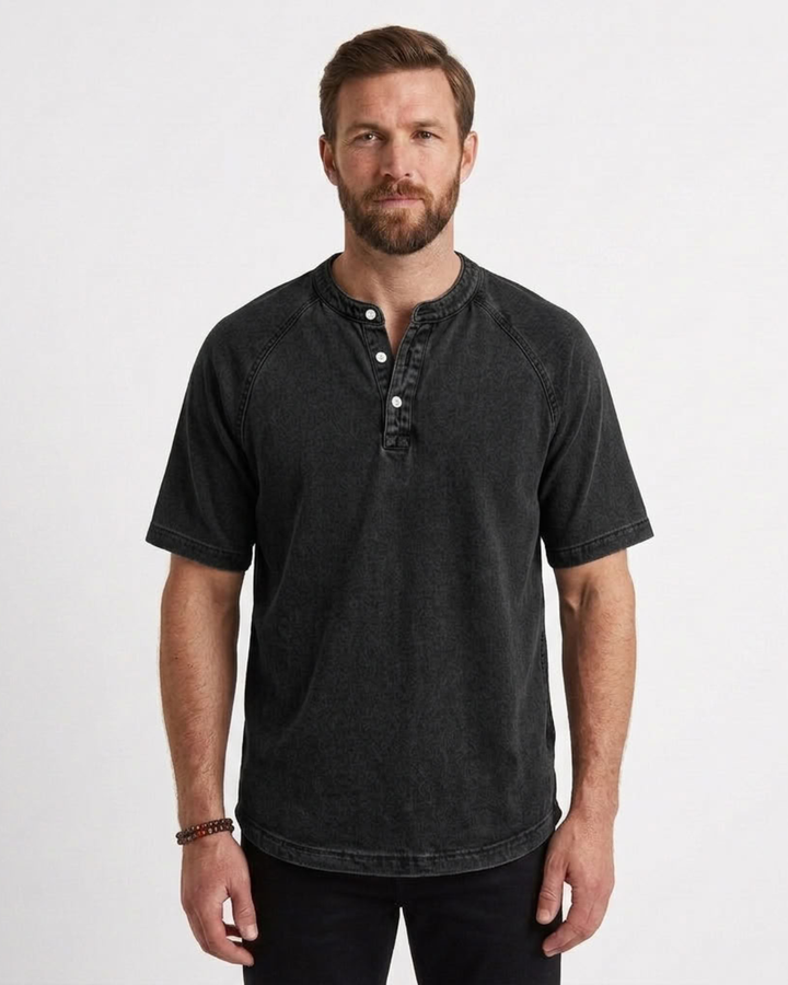 Vintage Henley T-Shirt For Men