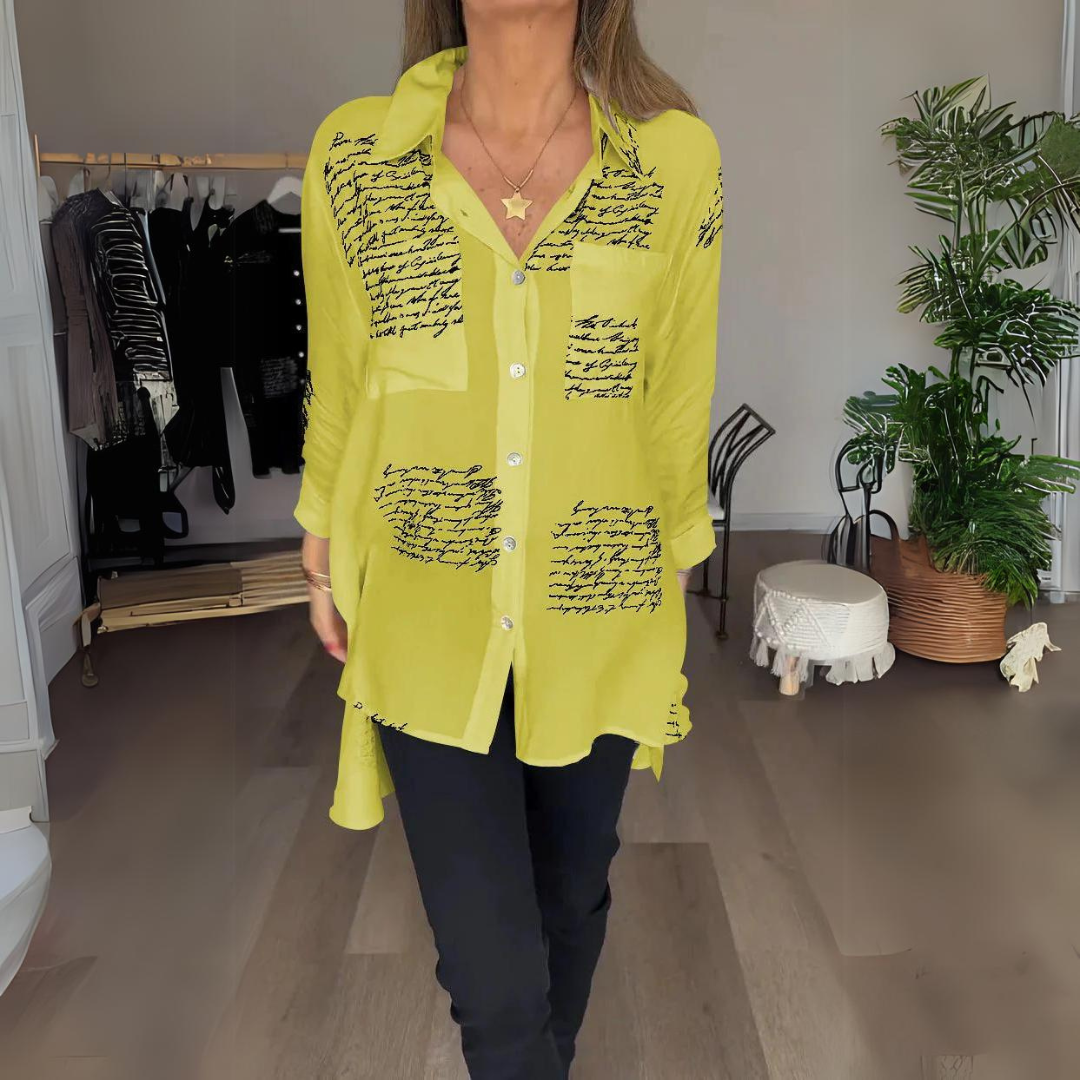 Skylar – Handwritten Button-Up Shirt