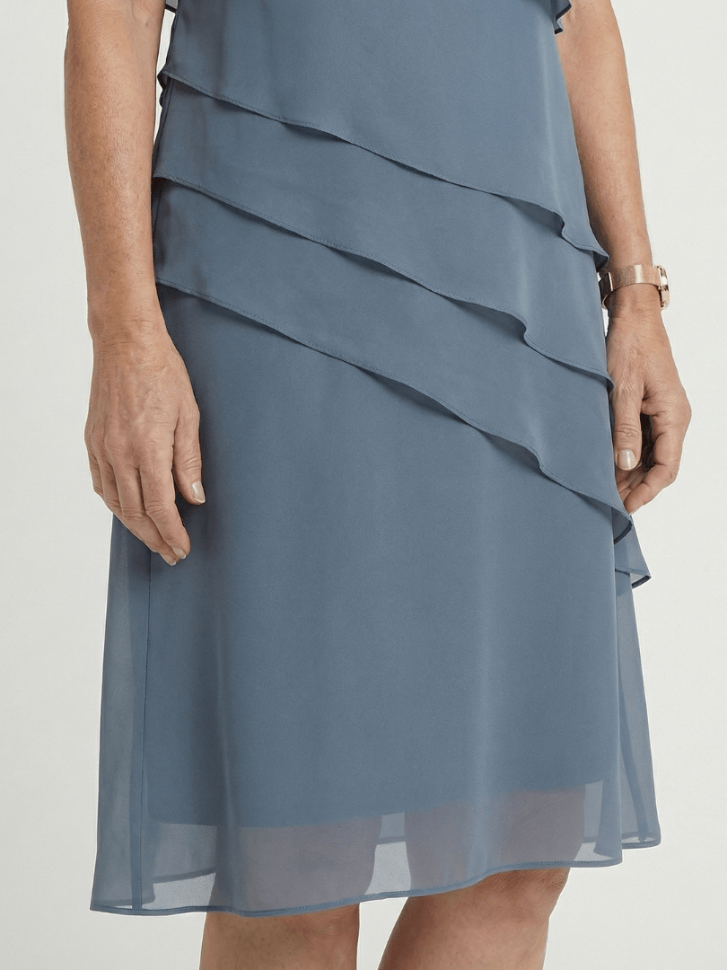 Orson™ contour knee-length dress by Emma & Rose Cape Town, featuring a fitted silhouette and elegant design.