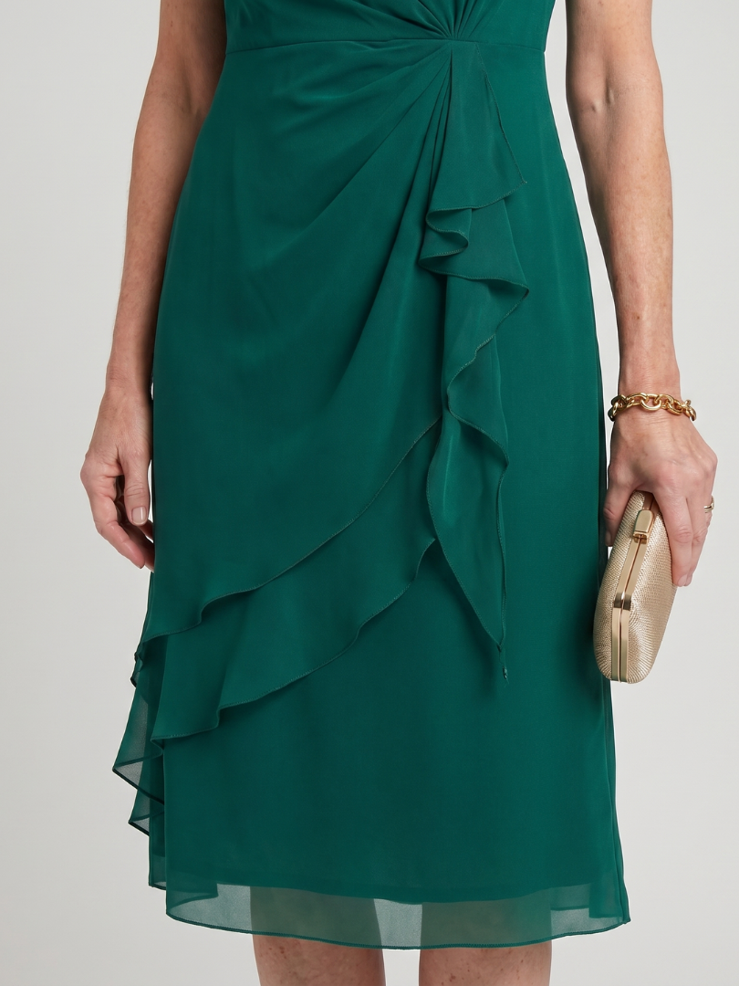 Eira Short Sleeve Layered Hem Midi Dress - Elena Harper